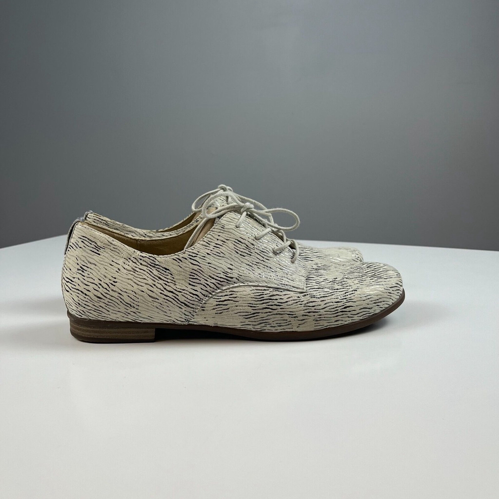 Waldlaufer lace leather men shoes cream silver size 7 1/2